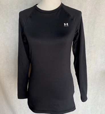 UNDER ARMOUR ColdGear размер M черный подлинности экипажа резинке верхняя рубашка женщин новый с Ярлыками - Изображение 1 из 4