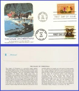 USA5 #1940 U/A FLEETWOOD FDC Combo2 Weihnachten Teddybär und Schlitten - Bild 1 von 1