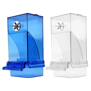 Automatic Acrylic Bird Feeder Parrot Budgie Drinker Food Cage Feeding Box Bowl - Picture 1 of 14