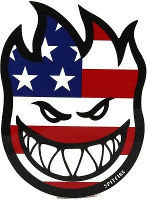 Spitfire wheels sticker logo american flag skate cell laptop bumper vinyl decal