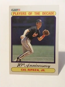 1990 Fleer Players of the Decade Cal Ripken, Jr. #624 10th Anniversary - Picture 1 of 2