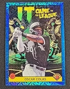 Oscar Colas 2022 Bowman Chrome BLUE MOJO REFRACTOR #/150 IT CAME TO THE LEAGUE - Picture 1 of 8