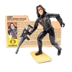 1984 GI Joe BARONESS V1 Figure COMPLETE w/ File Card ARAH Cobra Intelligence - Picture 1 of 6