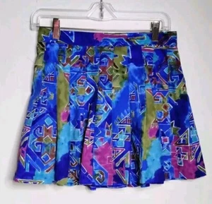 Tail Tennis Skirt Size 12 Silk Colorful Bright Beautiful USA Made - Picture 1 of 9