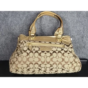 Coach F15533 Signature Penelope Satchel Handbag Metallic Dust Bag Designer Logo - Picture 1 of 13