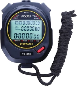 FCXJTU Digital Sports Stopwatch Timer 10/100 Lap Split Memory Stopwatch Calendar - Picture 1 of 12