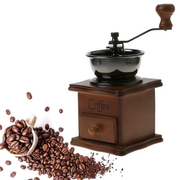 Manual Hand Crank Coffee Bean Mill Machine Stainless Steel Coffee Burr Grinder Photo Related