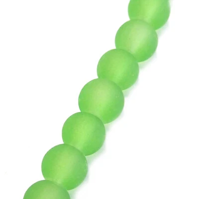 Glasperlen frost rund 4 mm hell grün ca. 200 Perlen Spacer nenad-design - Bild 1 von 4