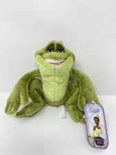 DISNEY PRINCESS and the Frog Prince Naveen small frog plush no tag 8”