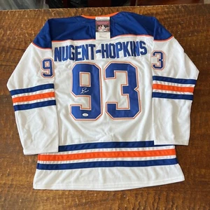 Maglia Ryan Nugent-Hopkins firmata Edmonton Oilers JSA Coa autografata hockey - Foto 1 di 6