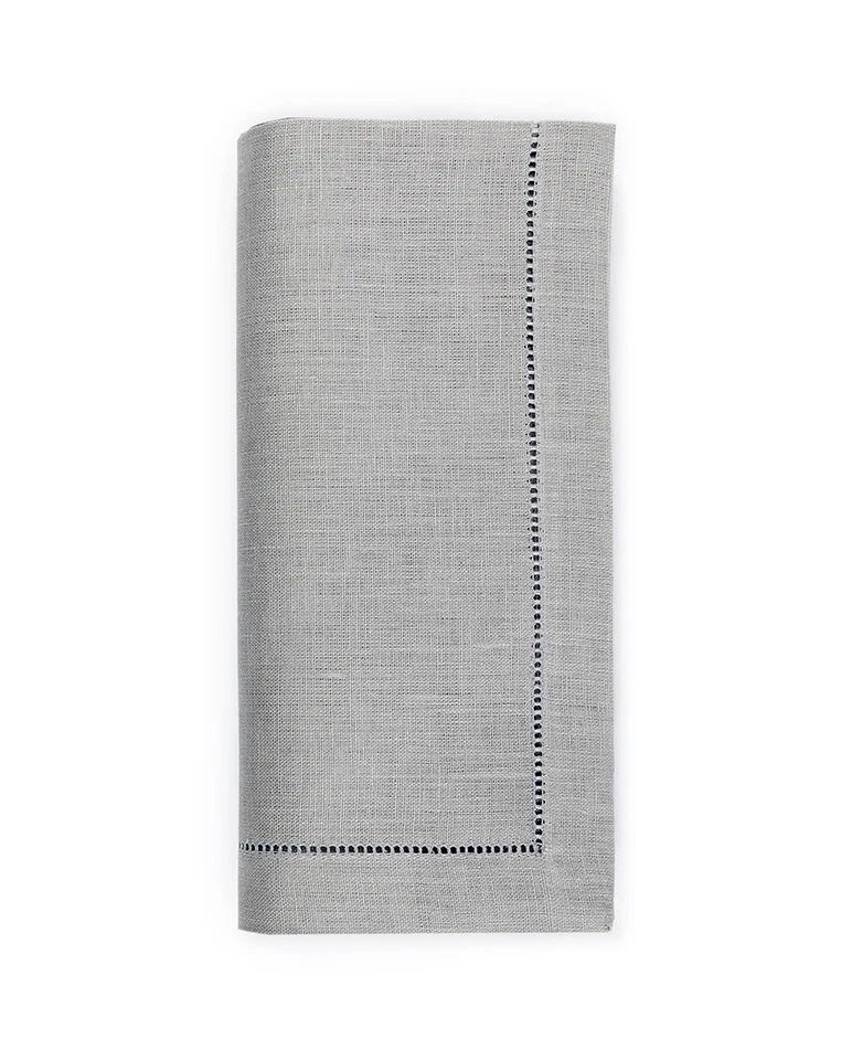 Sferra 902 Festival Set of 4 Linen Dinner Napkins in Grey w/Tags