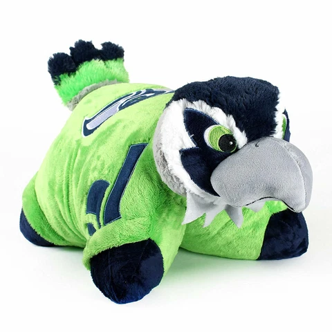 Seattle Seahawks Large 18" Mascot Pillow Pet- New Design- NFL Cover