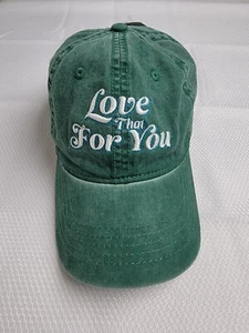 Cappello da baseball Time and Tru da donna verde Love That For You cotone in twill - Foto 1 di 15