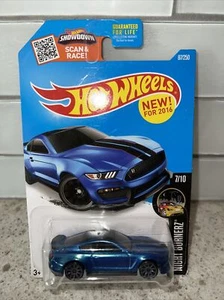2022 Hot Wheels #249 Muscle Mania 9/10 FORD SHELBY GT350R Blue w/Gray Pr5 Spokes - Picture 1 of 5