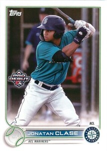 Jonatan Clase 2022 Topps Pro Debut MiLB Baseball Rookie Card#PD-138 ACL Mariners