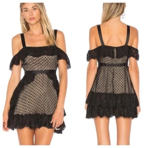 Majorelle NWT Aquarius Black Off Shoulder Dress L - Picture 1 of 9