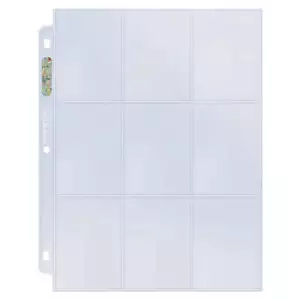 Ultra PRO 25/50CT Pack 9 Pocket Silver Series Gaming Cards Pocket Pages Refills - Picture 1 of 5