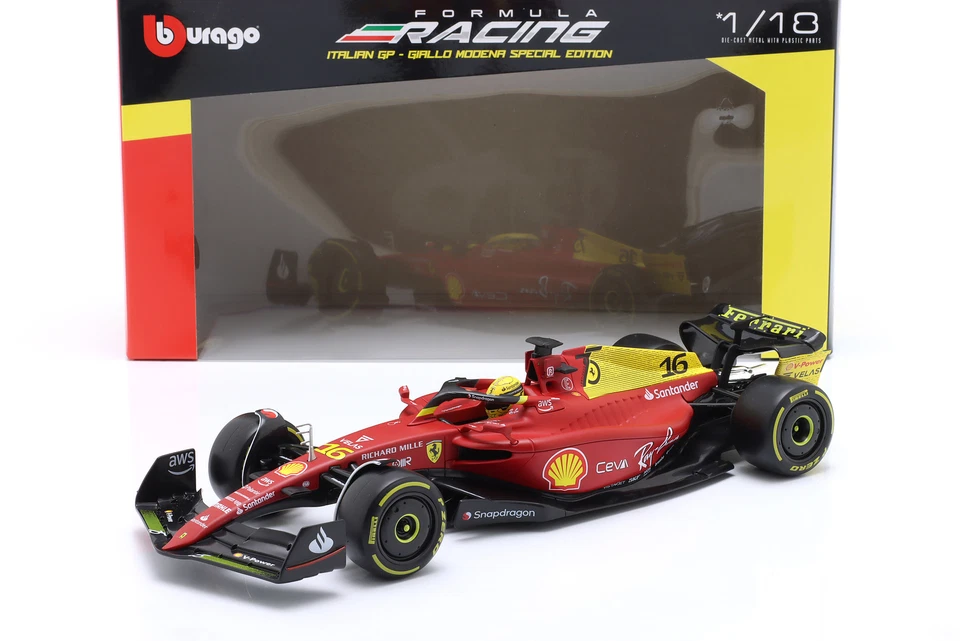 Charles Leclerc Ferrari F1-75 #16 2nd Italien GP Formel 1 2022 1:18 Bburago - Bild 1 von 1