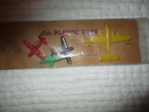 Vintage/Lido/Plastic/Toys(4/Airplanes)1950's/NEW//On/Factory/Card