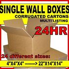 SINGLE WALL Cardboard Postal Corrugated Boxes Cartons *ALL SIZES & QTYS*