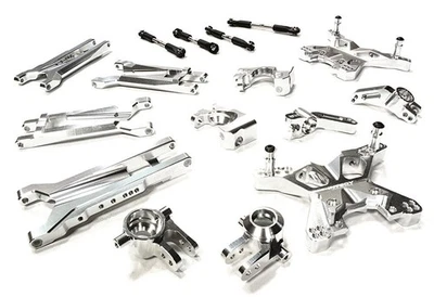 Silver Billet Machined Suspension Upgrade Kit for Traxxas 1/10 Scale Slash 4X4 - Image 1 of 3
