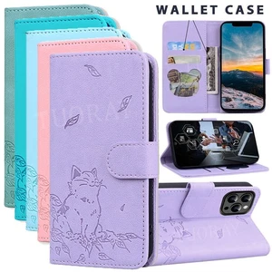Hülle Für iPhone 16 15 14 13 12 Pro Max Plus Tasche Leder Wallet Case Schutz - Picture 1 of 84