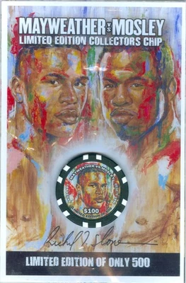 Mayweather vs Mosley Official Limited Edition Richard T. Slone Collectors Chip - Image 1 of 4