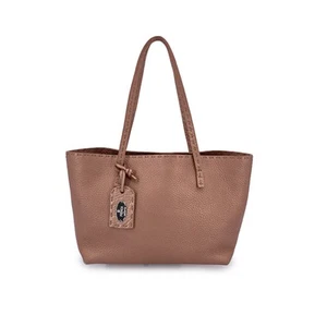 Authentic Fendi Selleria Pink Metallic Leather Tote Small Handbag Satchel - Picture 1 of 6