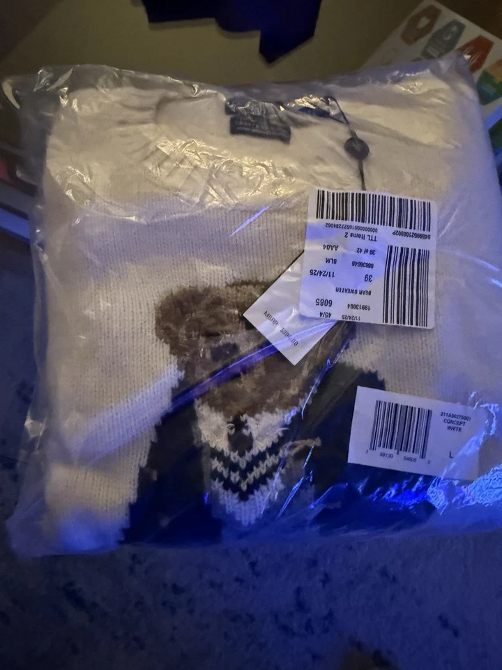 Ralph Lauren Bloomingdale's Polo Bear 150th Anniversary Sweater XL OUT