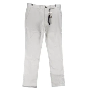 Nifty Genius Pants Mens 32x32 Gray Stretch Chino Mid Rise Straight *NWT* - Picture 1 of 16
