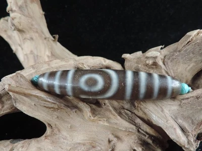 Antiguo 2 Ojos Ágata Tibetana Dzi Cuentas para Collar Colgante Brazalete Cuentas Gzi F Foto 1 de 4