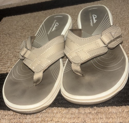 Sandali Clarks infradito donna 7 Cloud Stepper comodi morbidi morbidi talpa