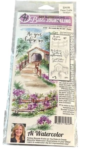 Art Impressions Bibel Journaling 5169 Er führt mich gedeckte Brücke Stempelset Neu - Bild 1 von 8