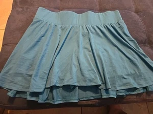 Tek Gear Workout Gear Women’s Skort Teal SZ XXL Zipper Elastic Waist Mini Skirt - Picture 1 of 4