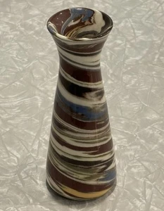 Schöne Vintage 50er Jahre Desert Sands Keramik bunte wirbelnde bunte Vase - Bild 1 von 10