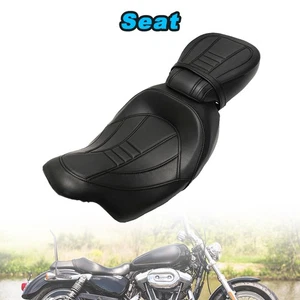 Nuevo asiento de pasajero de cuero de alta calidad apto para Harley Road King 09-21 - Imagen 1 de 15
