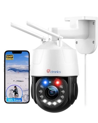 ctronics 5MP 30X Zoom Ottico Telecamera WiFi Esterno 2,4/5Ghz PTZ Metallo - Immagine 1 di 4