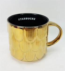 Taza de café Starbucks 2019 edición limitada dorada festoneada 14 oz vacaciones rara - Imagen 1 de 3
