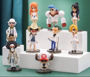 9 Pcs Anime One Piece Luffy Straw Hat Pirates Action Figure Collection Toys Gift - Picture 1 of 7