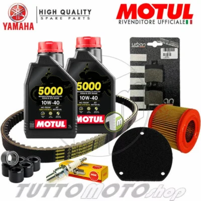 MOTUL - NGK - MITSUBOSHI - BANDO - BRAKING KIT TAGLIANDO YAMAHA TEO'S 125 2002 2003 OLIO CINGHIA PASTIGLIE RULLI FILTRI ECC