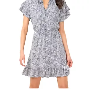 Lauren Conrad Double Ruffle Sleeve Fit and Flare Dress Womens Size L NWT - Picture 1 of 10