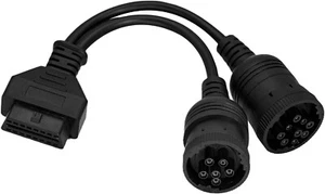 6+9pin to OBD2 16 pin Adapter Fit for Cummins Heavy Duty Truck Scanner Cable. - Picture 1 of 10