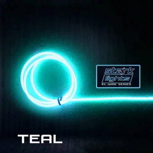 Neon LED Light Glow EL Wire + Control String Strip Rope Tube 5.0mm Thick - TEAL - Picture 1 of 5