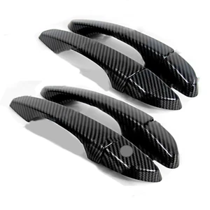 Glossy Carbon Fiber Cover Trim For 2016-2021 Hyundai Tucson Side Door Handle - Bild 1 von 3