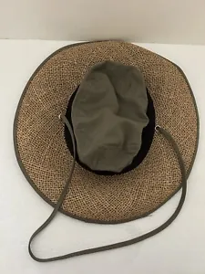 Peter Grimm Bamboo Woven Panama Sun Hat Wide Brim Breathable Canvas - Picture 1 of 11