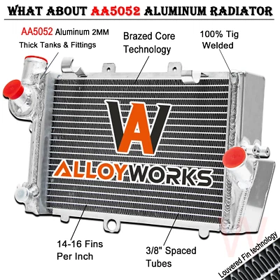 Radiador de aluminio para 1984-1997 89 BMW K75 K75S K100LT K1100LT K100RT K1100RS Foto 1 de 4