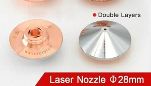 Boquilla láser de doble capa diapositiva 28 mm M11 H15 para cabezal láser Raytools 1,0 mm (10pak) - Imagen 1 de 3