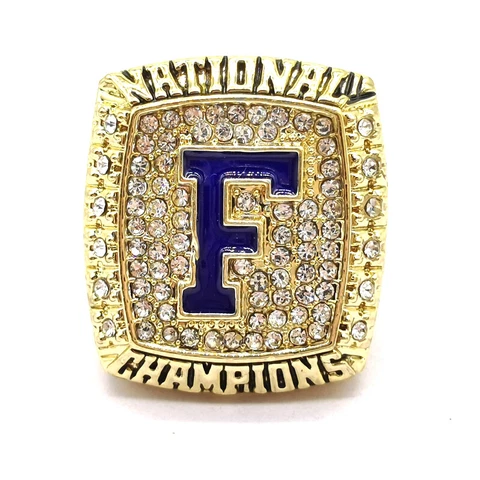 2008 Tim Tebow Florida Gators Ring Football Champions Souvenir Gold Plated Cover