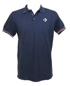 POLO UOMO CONVERSE BLU TG. S 46 T-SHIRT MAGLIA COTONE 6SU345B NAVY MAN MEN EMBRO - Foto 1 di 2