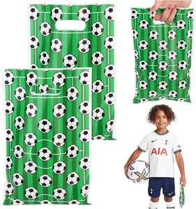 50Pcs Plastic Soccer Gift Bags Soccer Party Bags Sport Candy Goodie Snack Treat - Picture 1 of 7